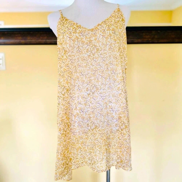 Sabina Musayev Slipdress in White Yellow Floral Pattern Size Large - Picture 2 of 9